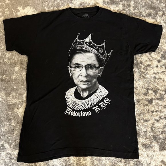 Ann. Arbor T-Shirt Co Men's Short Slee Black Tee Ruth Bader Ginsburg Medium - Picture 1 of 3
